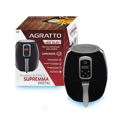 Fritadeira Eletrica Supremma Digital 3,6L Agratto Fesd02 220V Preto