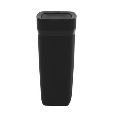 Lixeira Tramontina Compact em Polipropileno Preto com Tampa Basculante 10,5 L