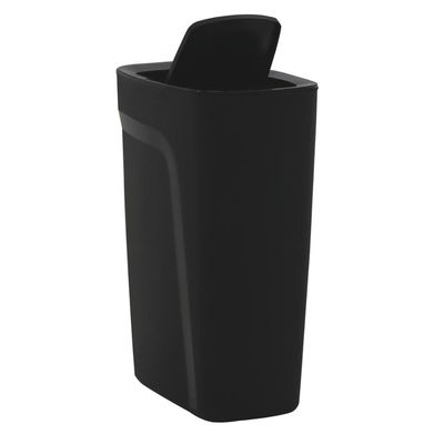 Lixeira Tramontina Compact em Polipropileno Preto com Tampa Basculante 10,5 L