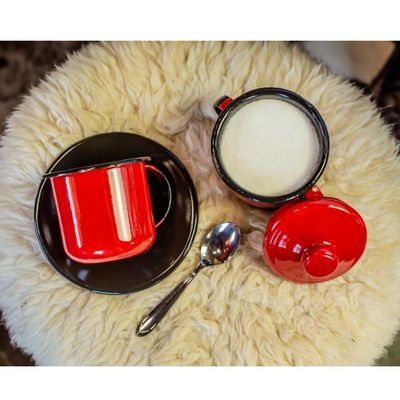 Açucareiro Esmaltado Ágata 500ml Porta Açúcar