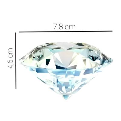 Pedra Decorativa Formato Diamante Cristal Peso de Papel - Decoração com Estilo e Funcionalidade