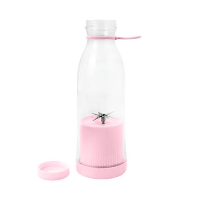 Mini Liquidificador Portatil Garrafa USB Rosa