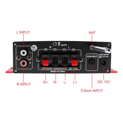 Amplificador Estéreo Hi-Fi com Controle Remoto