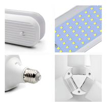 Lâmpada LED 3 Pétalas Ajustável Branca Abajur Casa