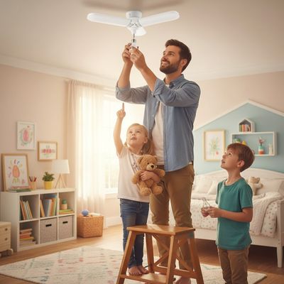 Lâmpada LED 3 Pétalas Ajustável Branca Abajur Casa
