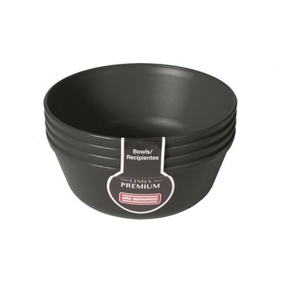 Conjunto de 4 Bowls 450ml BO0103 São Bernardo Preto