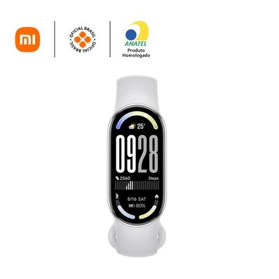 Pulseira Inteligente Smart Band Amoled Bluetooth 5ATM Bateria Durável Xiaomi Prata