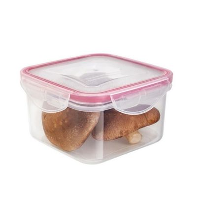 Conjunto de Potes Herméticos Quadrados Euro Home PLA3666-VM em Plástico 3 Peças Vermelho com Transparente