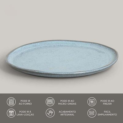 Conjunto com 6 Pratos Rasos Linhas Bio Breeze 27,5cm Porto Brasil n/a