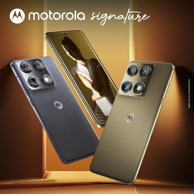 Smartphone Motorola Signature 6.8 512GB 5G 165Hz Câmera Tripla 50MP Preto