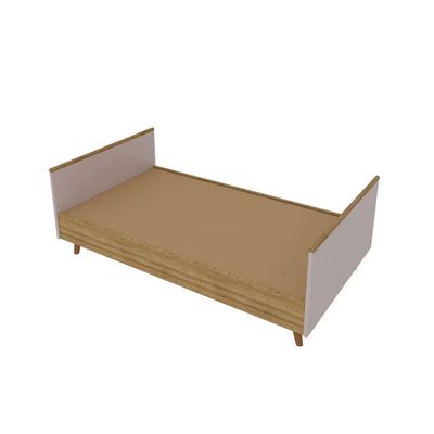 Quarto Infantil Completo Ternura Guarda-Roupa 5 Nichos Cômoda 5 Gavetas Berço Conversível Bartira Rosa