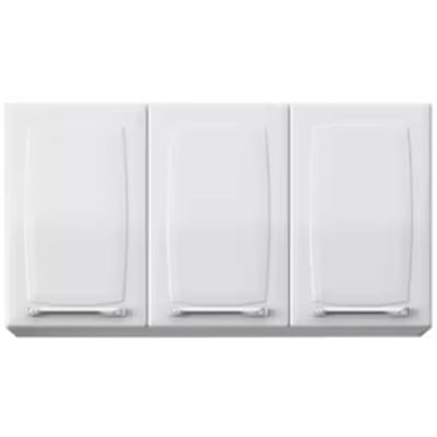 Armário Aéreo Triplo Luce 3 Portas 2 Prateleiras Itatiaia Branco