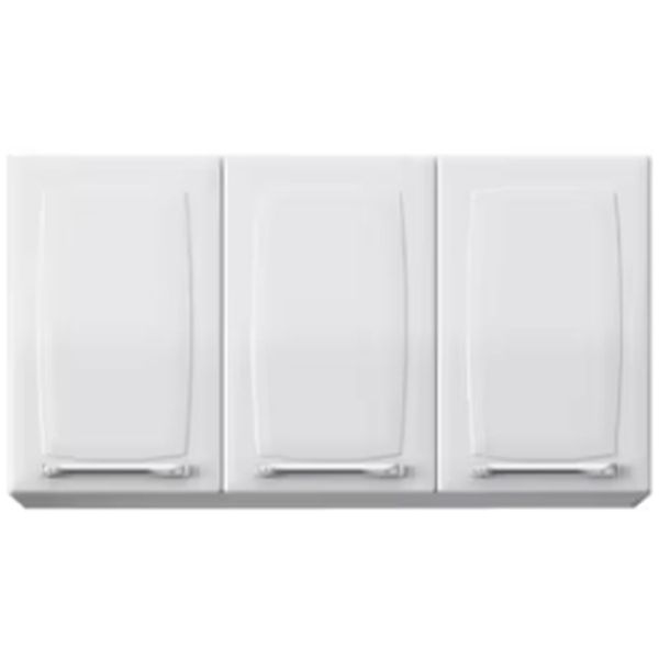 Armário Aéreo Triplo Luce 3 Portas 2 Prateleiras Itatiaia Branco