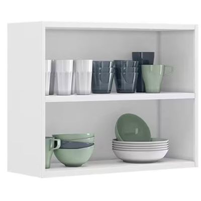 Armário Aéreo Duplo Itatiaia Florença com 2 Portas e 2 Prateleiras - 70cm de largura Branco