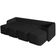 Sofá Cama Para Sala De Estar 4 Lugares 316cm Montserrat K01 Veludo Preto - Lyam Decor