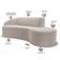 Sofá 4 Lugares Curvo Living Firenze Esquerdo D02 Bouclê Bege 230cm B-62 - Lyam