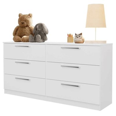Cômoda Infantil 6 Gavetas Branco 3435 Madesa Branco