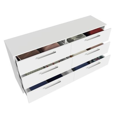 Cômoda Infantil 6 Gavetas Branco 3435 Madesa Branco
