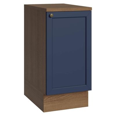 Balcão De Cozinha 40 Cm 1 Porta Rustic/azul Vik Madesa Rustic/azul