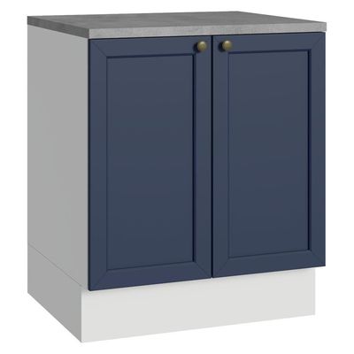 Balcão De Cozinha 70 Cm 2 Portas Branco/azul Vik Madesa Branco/azul