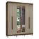 Guarda-roupa Casal Com Pés 6 Portas Batentes Com Espelho Rustic-crema-rustic Venus Madesa