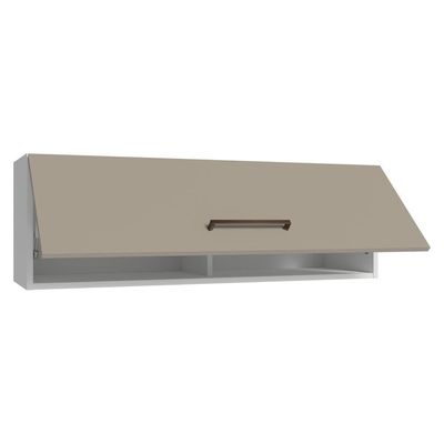 Armário Aéreo 100 Cm 1 Porta Basculante Bc Agata Madesa Branco/crema
