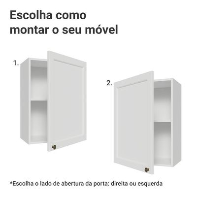 Armário Aéreo 50cm 1 Porta Branco Vik Madesa Branco