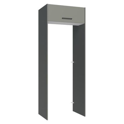 Porta-geladeira 83 Cm 1 Porta Basculante Cinza/branco/cinza Agata Madesa Cinza/branco/cinza