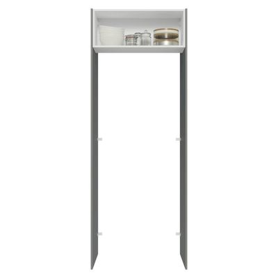 Porta-geladeira 83 Cm 1 Porta Basculante Cinza/branco/cinza Agata Madesa Cinza/branco/cinza