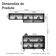 Armário De Cozinha Compacta 200 Cm Preto Nice Madesa 09 Preto