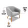 Kit 01 Namoradeira 02 Lugares E 02 Poltronas Suede Cinza