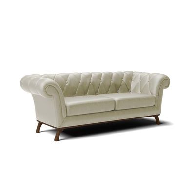 Sofá 3 Lugares Viena D07 230cm Base De Madeira Corano Palha - D'rossi