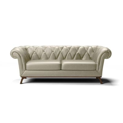 Sofá 3 Lugares Viena D07 230cm Base De Madeira Corano Palha - D'rossi