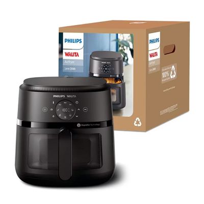 Fritadeira Elétrica Airfryer Philips Walita Série 2000 XL Digital NA230/00 1700W Preta Preto / 110V