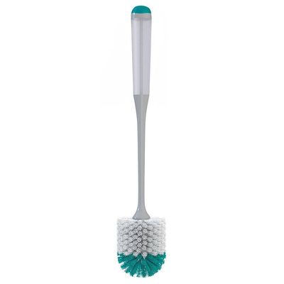 Escova Sanitária com Dispenser e Suporte Flashlimp Verde Esmeralda e Cinza