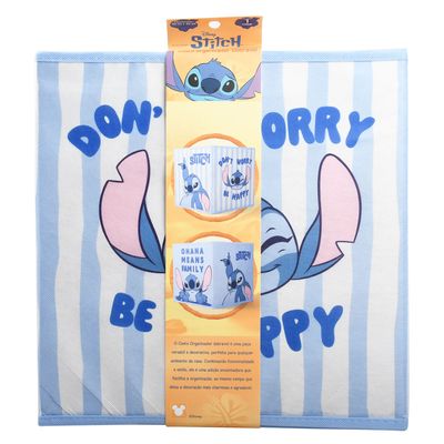 Cesto Organizador Dobravel 30x30cm CV245196 Stitch