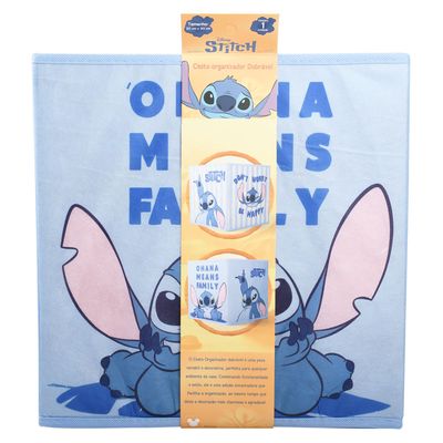 Cesto Organizador Dobravel 30x30cm CV245196 Stitch