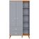 Quarto Infantil Completo Ternura Guarda-Roupa 5 Nichos Cômoda 5 Gavetas Berço Conversível Bartira Azul
