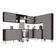 Armário Cozinha Modulada Completa De Canto 432,5cm Pequim Pop Multimóveis Mp3773 Preto-lacca Fumê