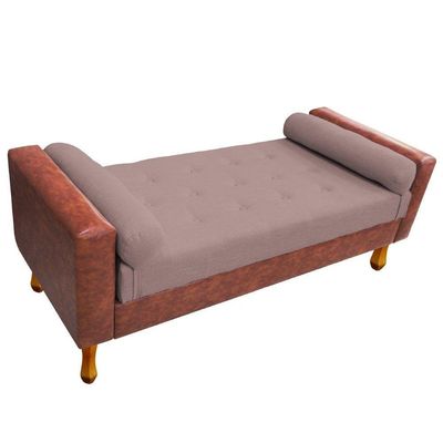 Recamier Félix Casal 140cm Corano Nozes e Linho Rosê