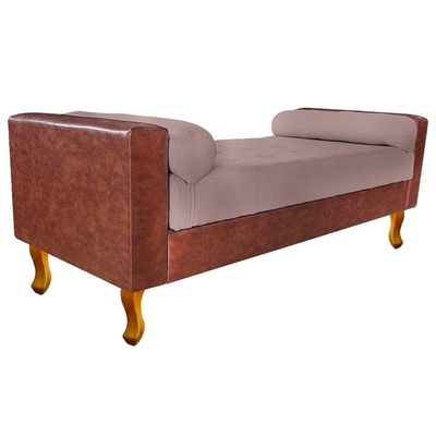 Recamier Félix Casal 140cm Corano Nozes e Linho Rosê