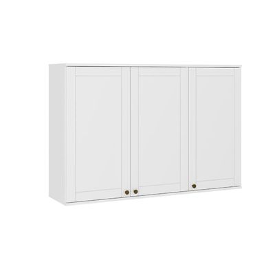 Armário Aéreo 3 Portas Em Mdf Para Lavanderia Branco Carraro