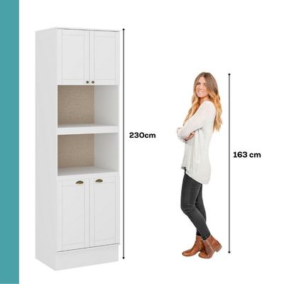 Torre Quente Milla 2 Fornos Branco Mdf Carraro área Gourmet