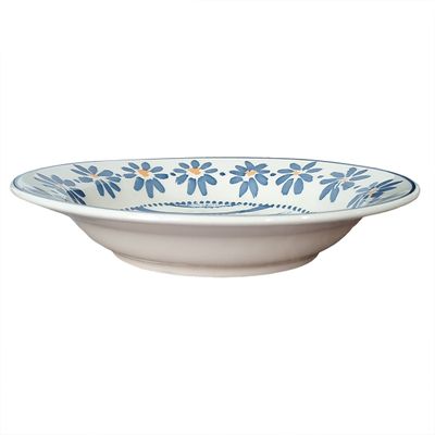 Prato Fundo de Cerâmica Donna Margaridas 21,5cm 6 Unidades - Biona 149834