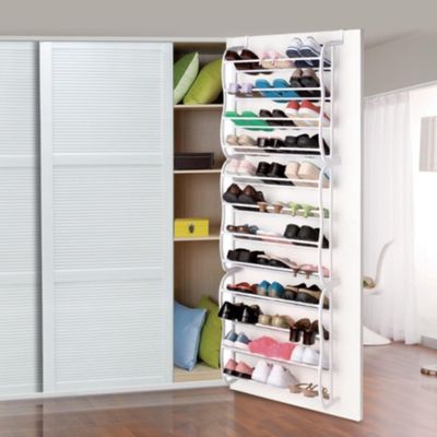 Sapateira Vertical de Parede e Porta para 36 Pares Branca