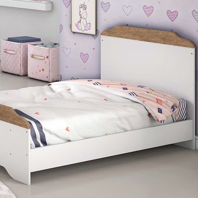 Berço Mini Cama Mel 3 em 1 com Suporte para Mosquiteiro e 133cm de Largura Carolina Baby Branco e Bétula