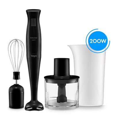 Mixer Turbo Chef 3 em 1 Preto 200W Copo 700ml Elgin Preto / 220V