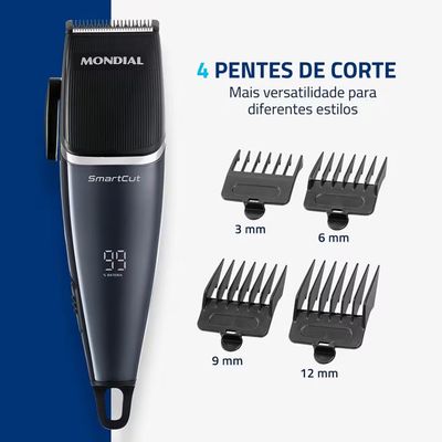 Máquina de Cortar Cabelo CR-11 Sem Fio Mondial Preto / Bivolt