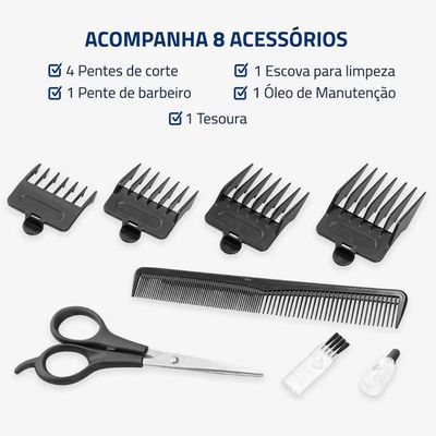 Máquina de Cortar Cabelo CR-11 Sem Fio Mondial Preto / Bivolt
