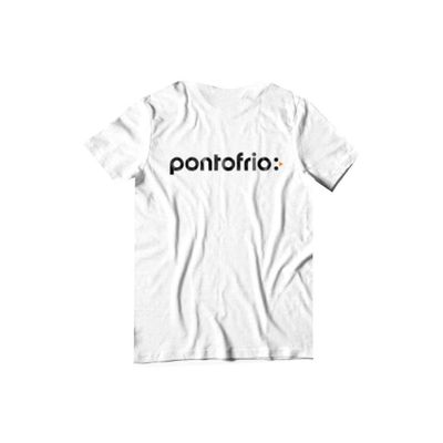 Camiseta Manga Curta Pontofrio Branca P / Branco